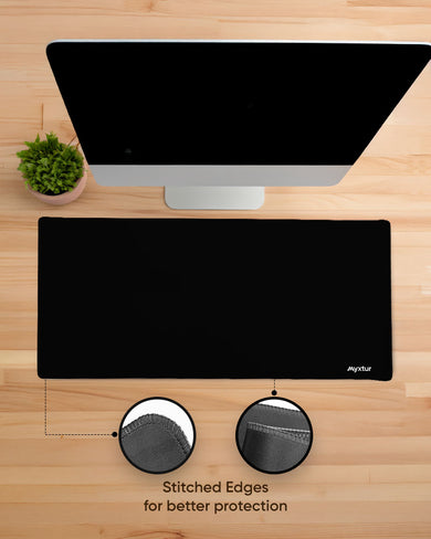 All Black EdgeGuard Desk Mat