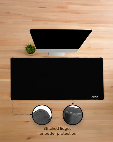 All Black EdgeGuard Desk Mat