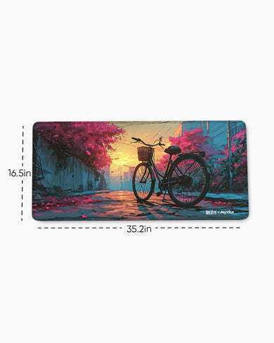 Blossom Cycle [BREATHE] EdgeGuard Desk Mat