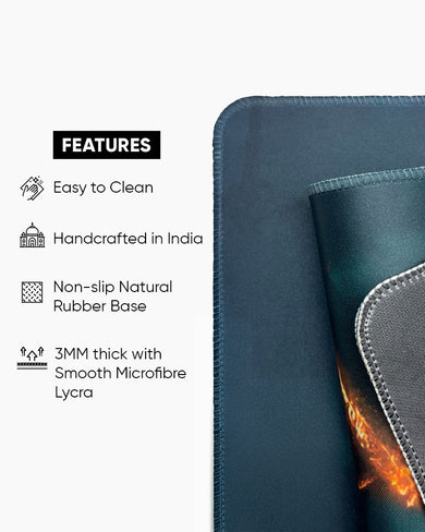 Indigo Grid EdgeGuard Desk Mat