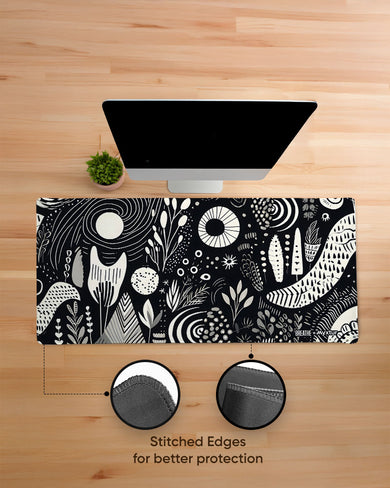 Monochrome Harvest [BREATHE] EdgeGuard Desk Mat