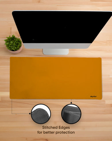 Mustard Mocha EdgeGuard Desk Mat