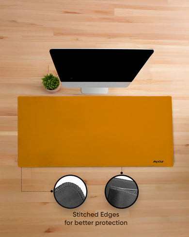 Mustard Mocha EdgeGuard Desk Mat