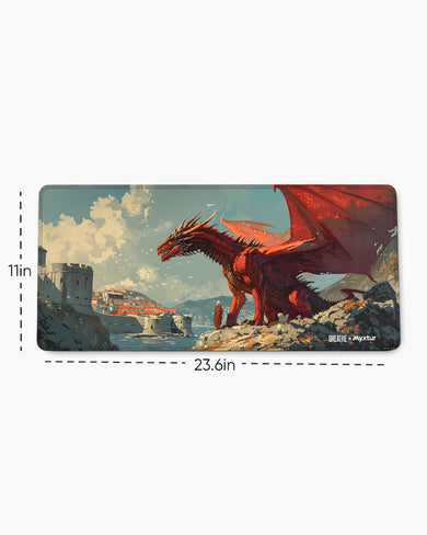 Scarlet Sentinel [BREATHE] EdgeGuard Desk Mat