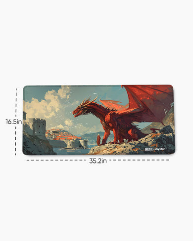 Scarlet Sentinel [BREATHE] EdgeGuard Desk Mat