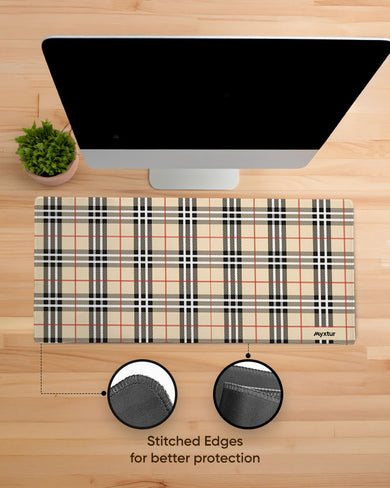 Tartan Knit EdgeGuard Desk Mat