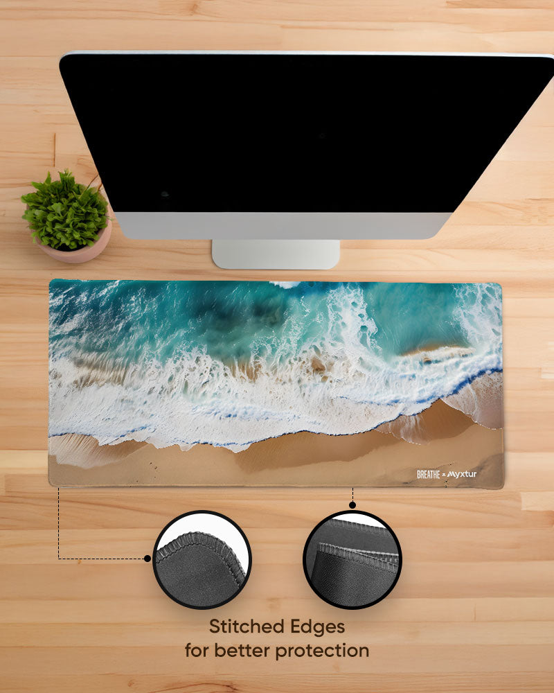 Wave Symphony [BREATHE] Gaming Desk Mat – Myxtur