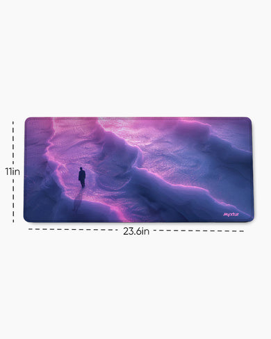 Alone by the Glacier EdgeGuard Desk Mat