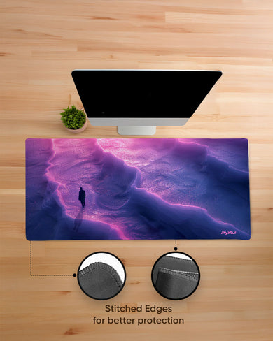 Alone by the Glacier EdgeGuard Desk Mat