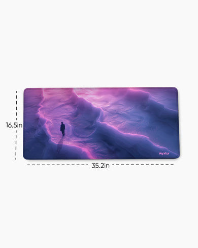 Alone by the Glacier EdgeGuard Desk Mat