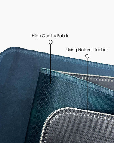 Cobalt Leaves [BREATHE] EdgeGuard Desk Mat