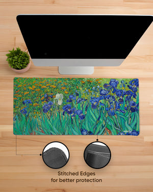 Irises by Van Gogh Gaming Desk Mat M 1