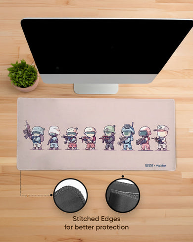 Kawaii Army [BREATHE] EdgeGuard Desk Mat