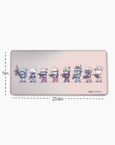 Kawaii Army [BREATHE] EdgeGuard Desk Mat