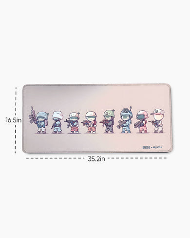 Kawaii Army [BREATHE] EdgeGuard Desk Mat