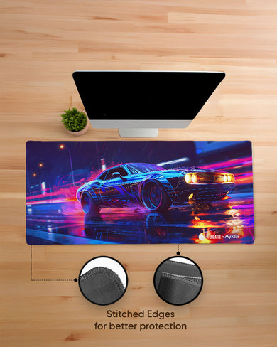 Turbo Neon [BREATHE] EdgeGuard Desk Mat