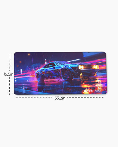 Turbo Neon [BREATHE] EdgeGuard Desk Mat