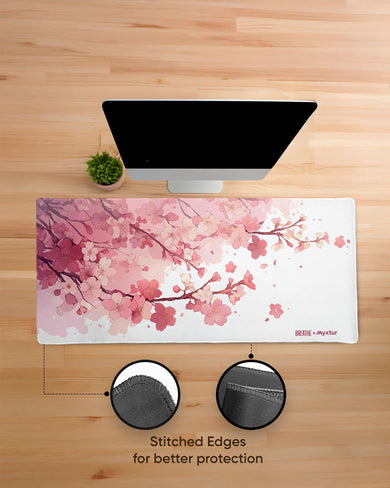 Scarlet Petals [BREATHE] EdgeGuard Desk Mat