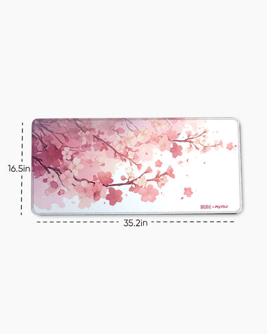 Scarlet Petals [BREATHE] EdgeGuard Desk Mat