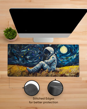 Starry Night  Astronaut  Gaming Desk Mat M 1