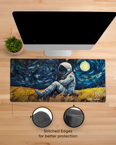 Starry Night for the Astronaut [BREATHE] EdgeGuard Desk Mat
