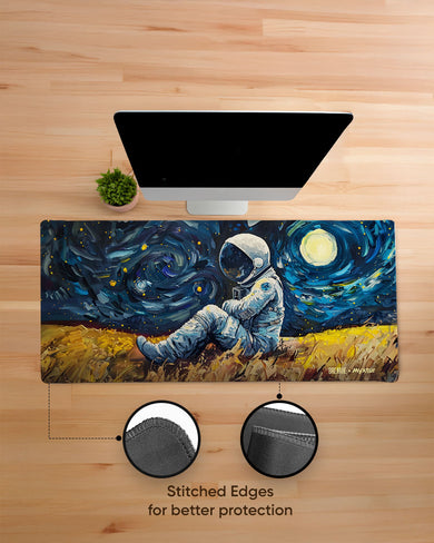 Starry Night for the Astronaut [BREATHE] EdgeGuard Desk Mat