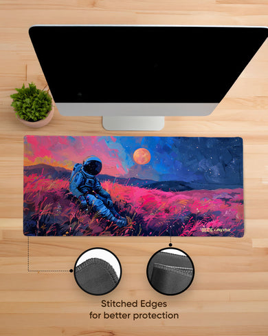 Starry Night in Neon [BREATHE] EdgeGuard Desk Mat