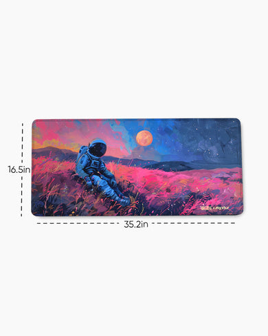 Starry Night in Neon [BREATHE] EdgeGuard Desk Mat