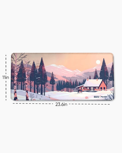 Swiss Ski Lodge [BREATHE] EdgeGuard Desk Mat
