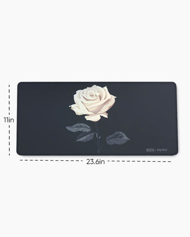 White Rose [BREATHE] EdgeGuard Desk Mat
