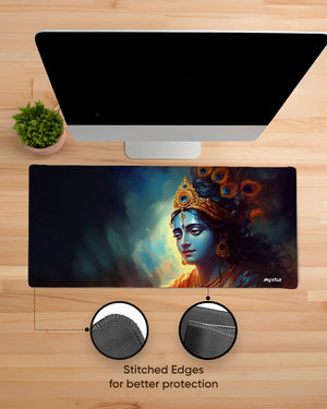 Krishna Peacock Majesty Gaming Desk Mat M 1