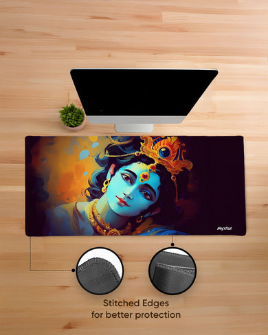 Krishna-Churning of Creation EdgeGuard Desk Mat