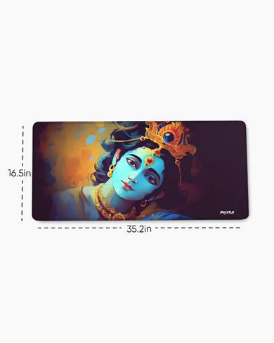 Krishna-Churning of Creation EdgeGuard Desk Mat