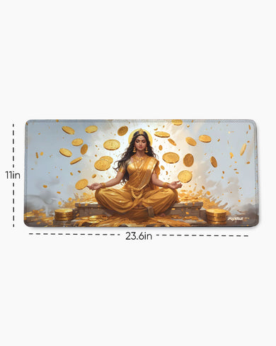 Lakshmi Raining Bitcoin EdgeGuard Desk Mat