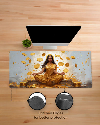 Lakshmi Raining Bitcoin EdgeGuard Desk Mat