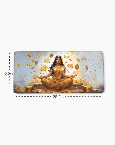 Lakshmi Raining Bitcoin EdgeGuard Desk Mat