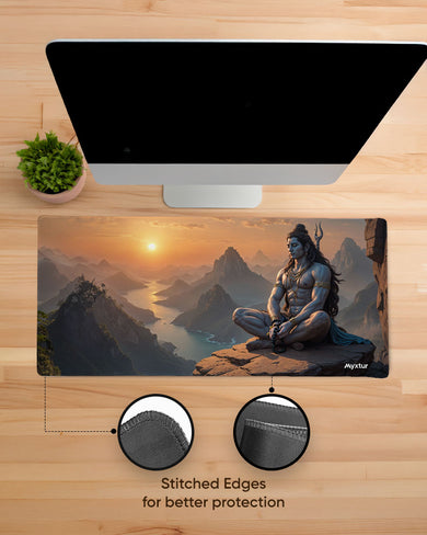 Shiva-Himalayan Yogi EdgeGuard Desk Mat