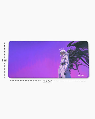 Dark Angel in Purple Sky EdgeGuard Desk Mat