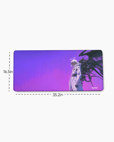 Dark Angel in Purple Sky EdgeGuard Desk Mat