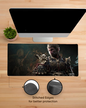 Monkey King in Golden Armor Gaming Desk Mat M 1