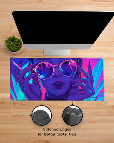 Purple Haze Girl EdgeGuard Desk Mat