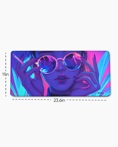 Purple Haze Girl EdgeGuard Desk Mat