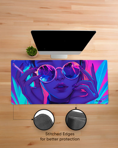 Purple Haze Girl EdgeGuard Desk Mat