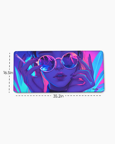 Purple Haze Girl EdgeGuard Desk Mat