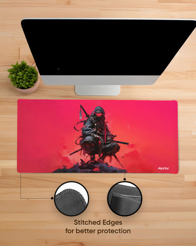 Red Dystopia Ninja EdgeGuard Desk Mat