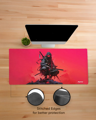 Red Dystopia Ninja EdgeGuard Desk Mat