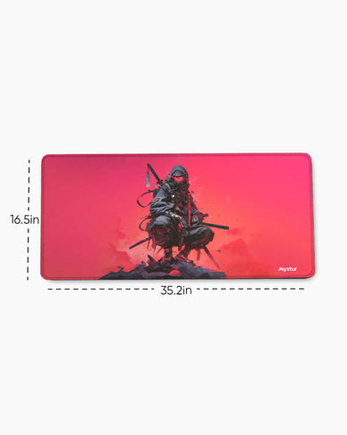 Red Dystopia Ninja EdgeGuard Desk Mat