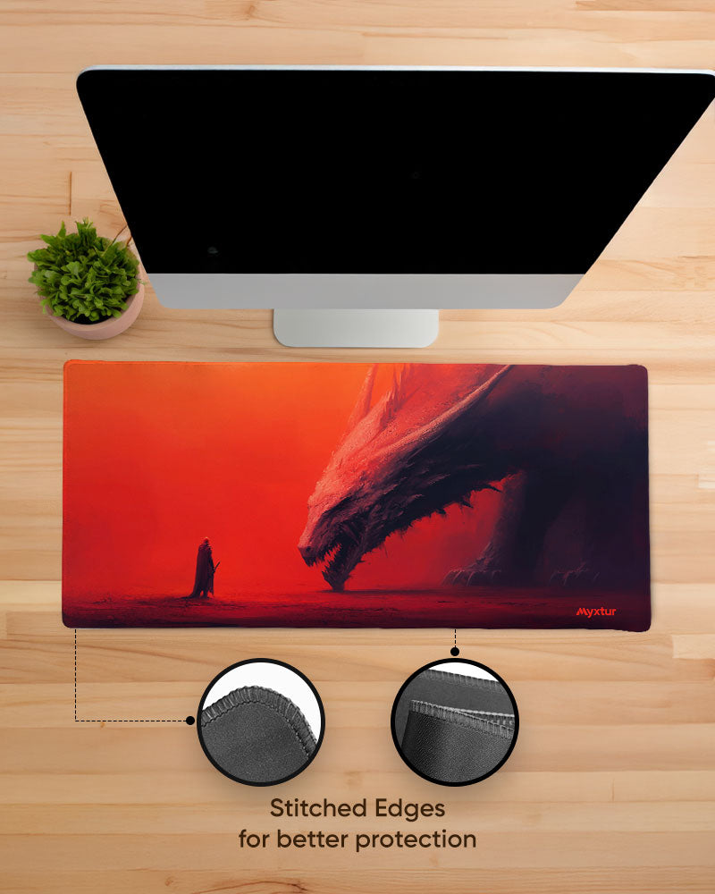Red Horizon Dragon Rider Gaming Desk Mat – Myxtur