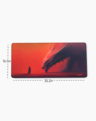 Red Horizon Dragon Rider EdgeGuard Desk Mat