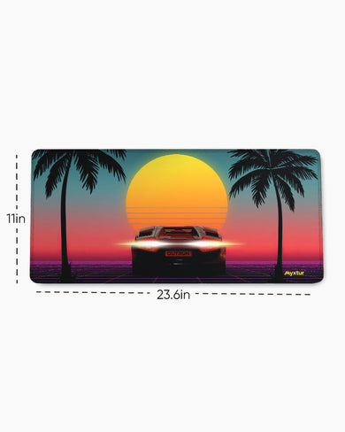 Retro Palm Drive EdgeGuard Desk Mat